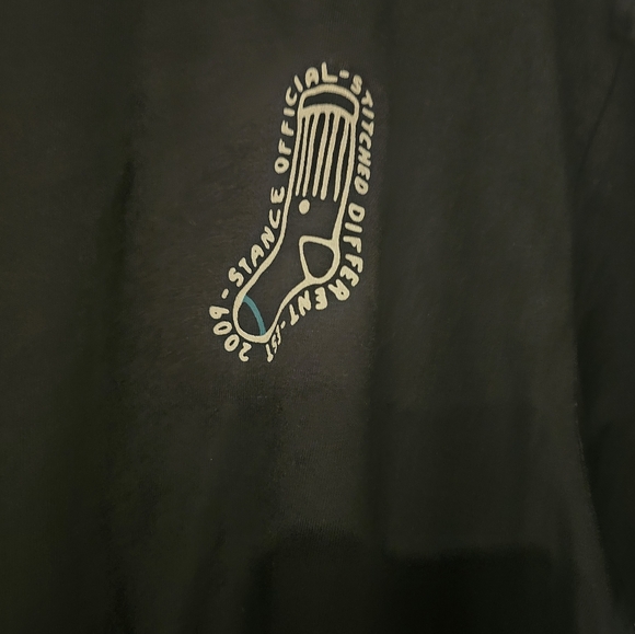 MENS ORIGINAL STANCE BLACK SHORT SLEEVE TEE SHIRT.  SIZE LARGE.  NWT - Picture 2 of 5